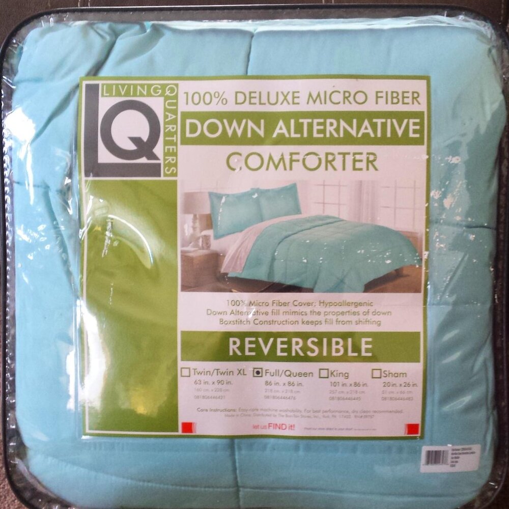 Down Alternative Comforter - Full/Queen - Aqua